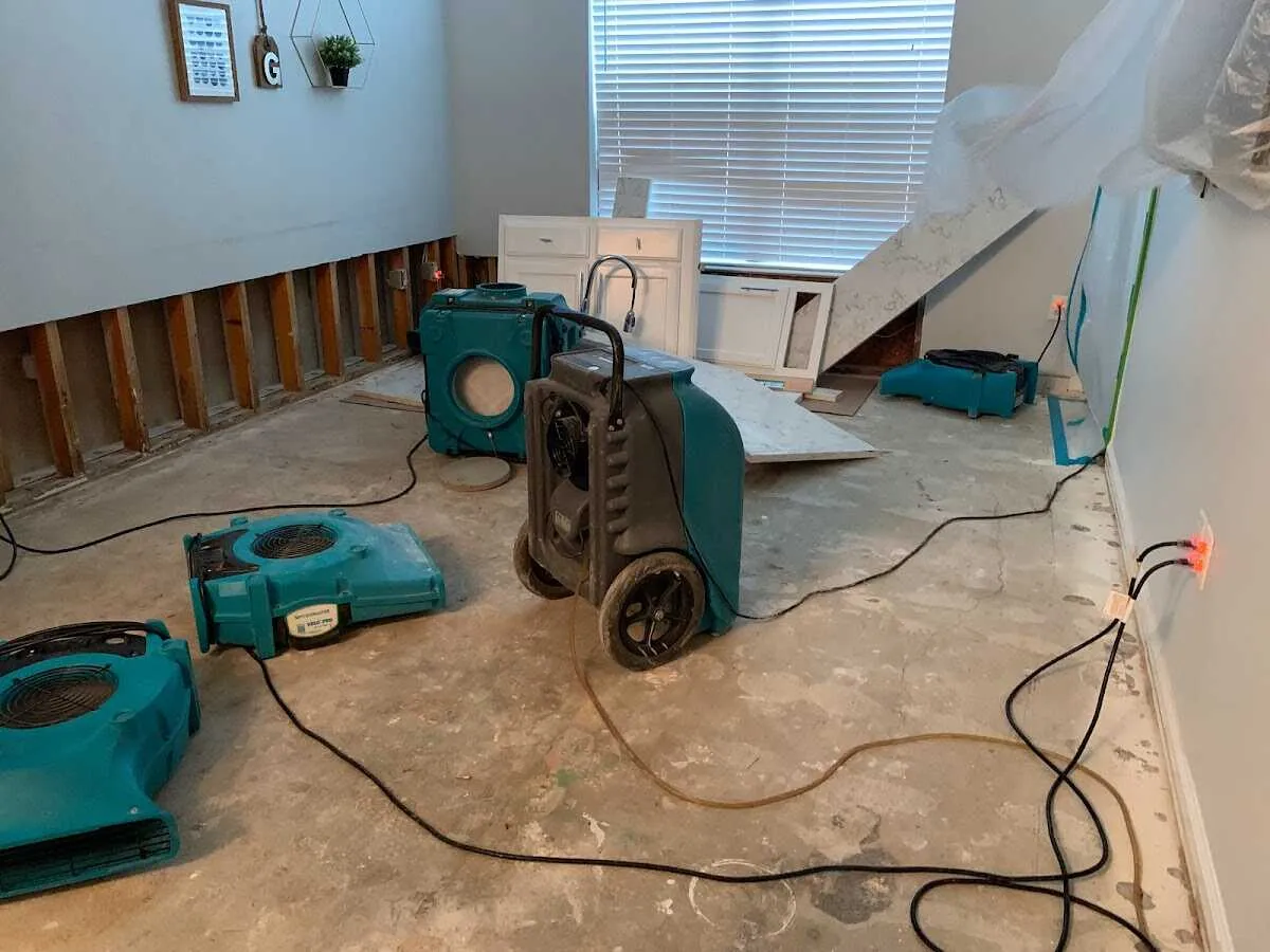 Dehumidifier in flood-cut room for Water Extraction & Removal in Waikoloa Village